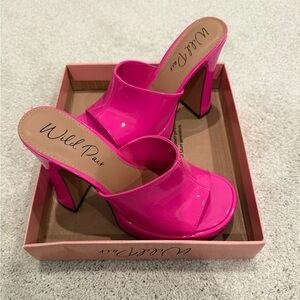 Wild Pair Patent Fuchsia Heels